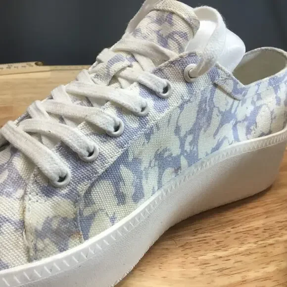 Open Edit Edlandyn Sneakers Women's 9M Blue White Canvas Lace Up Athletic Shoes - Picture 6 of 9